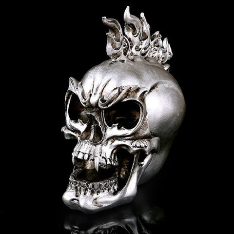 Punk-Totenkopf-Totenkopfstatue 21 cm