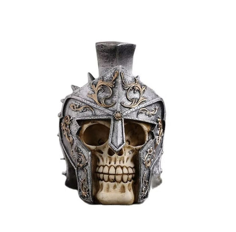 Römischer Soldatenhelm-Schädelstatue 18 cm