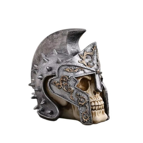 Römischer Soldatenhelm-Schädelstatue 18 cm