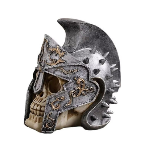 Römischer Soldatenhelm-Schädelstatue 18 cm