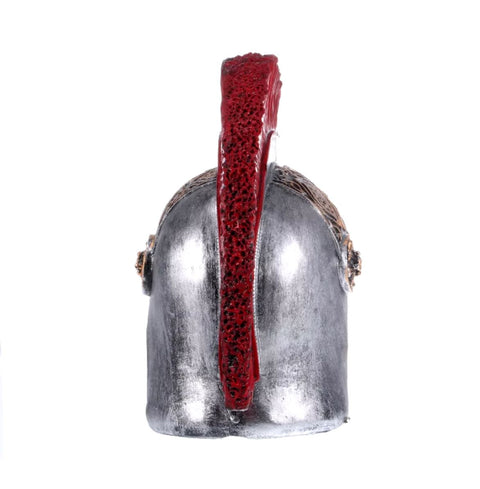Statue Schädel Totenkopf mit spartanischem Helm 18 cm