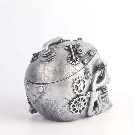 Steampunk-Schädel Totenkopf-Statue 11 cm