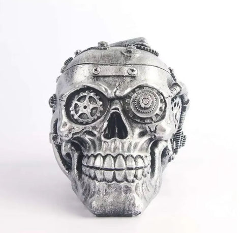 Steampunk-Schädel Totenkopf-Statue 11 cm