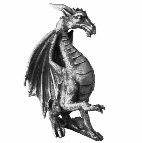 Drachenstatue aus Kunstharz für Außenbereich / Garten 20 cm