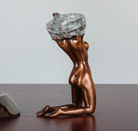Bronzestatue einer nackten Frau 17 cm