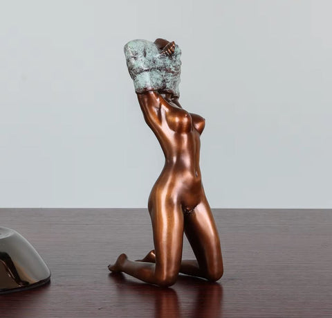 Bronzestatue einer nackten Frau 17 cm