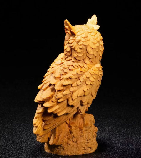 Eulenstatue aus Holz 11 cm