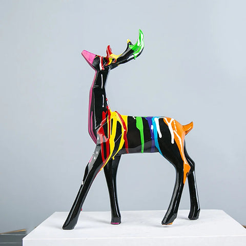 Hirschstatue<br> Wildleder-Origami