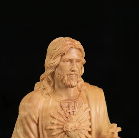Jesus Christus-Statue aus Massivholz 20 cm