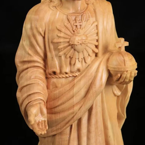 Jesus Christus-Statue aus Massivholz 20 cm