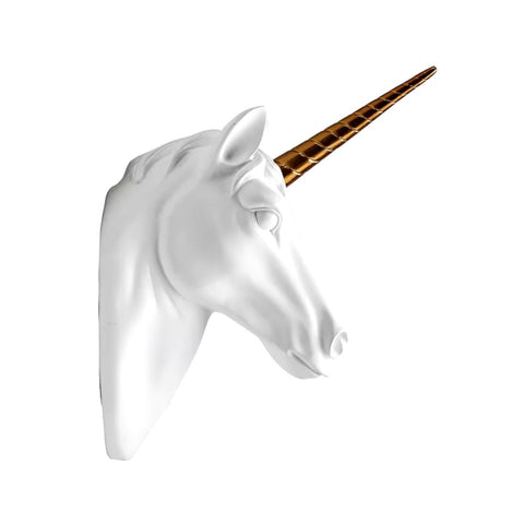 Wandstatue Einhornkopf 33 cm