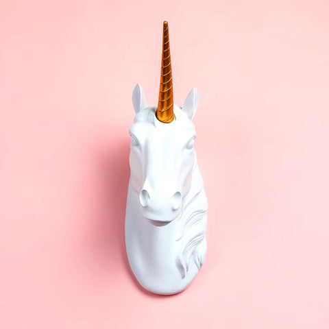 Wandstatue Einhornkopf 33 cm