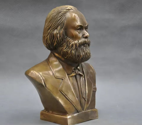 Statue Büste Karl Max aus Bronze 18 cm