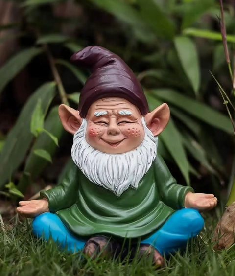 Statue Gartenzwerg Meditation 15 cm