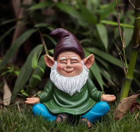 Statue Gartenzwerg Meditation 15 cm