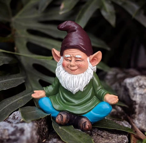 Statue Gartenzwerg Meditation 15 cm