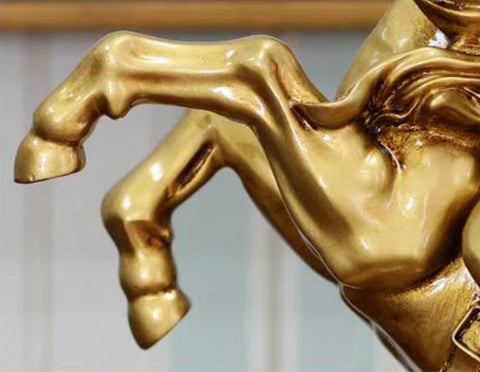 Napoleon-Statue auf goldenem Pferd 33 cm