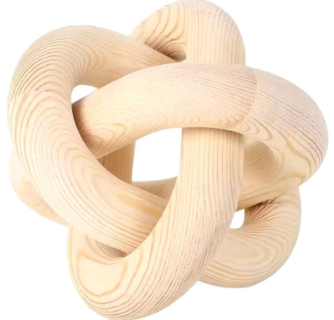Statue Knoten aus Holz nordischer Stil 15 cm