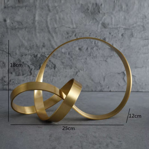 Skulptur Metall Goldband 18 cm