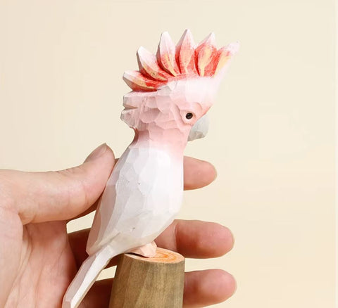 Vogel Papagei aus Holz 12 cm