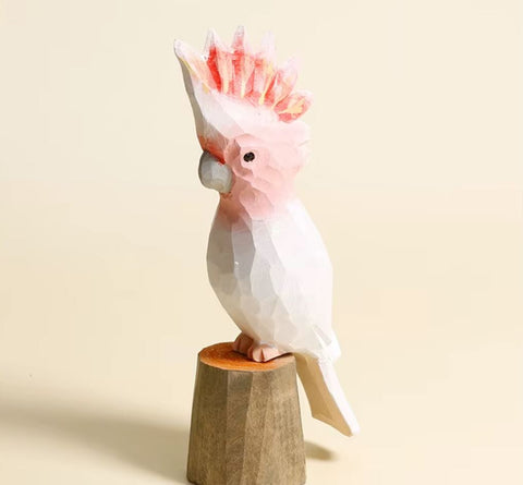 Vogel Papagei aus Holz 12 cm
