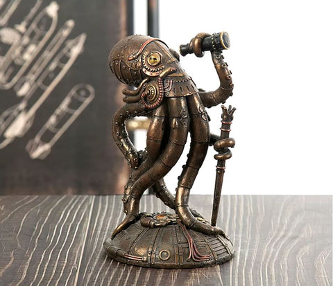 Steampunk-Krakenstatue 18 cm