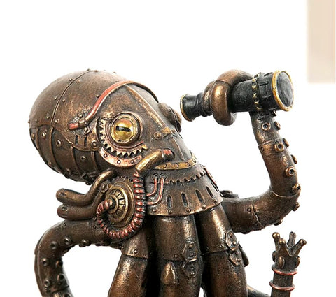 Steampunk-Krakenstatue 18 cm