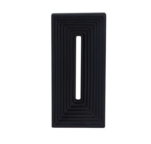 Keramikskulptur Rechteck schwarz 30 cm