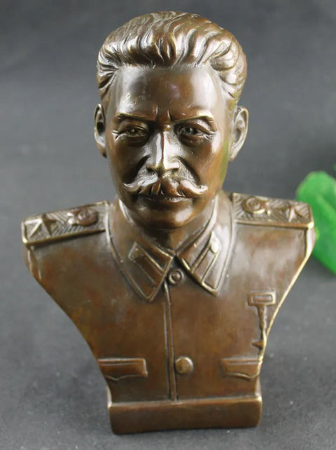 Stalinbüste aus Messing 17 cm