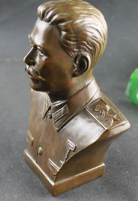 Stalinbüste aus Messing 17 cm