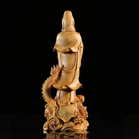 Buddha-Statue aus Holz 17 cm