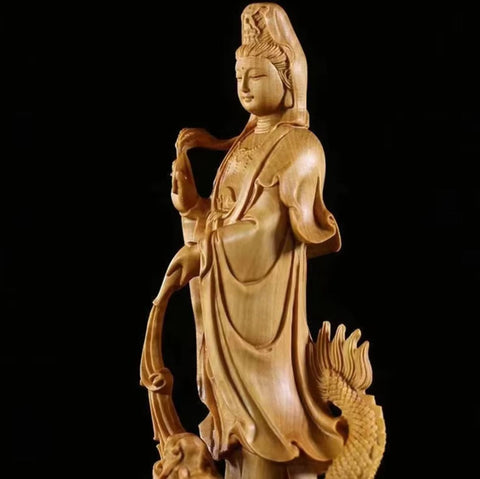 Buddha-Statue aus Holz 17 cm