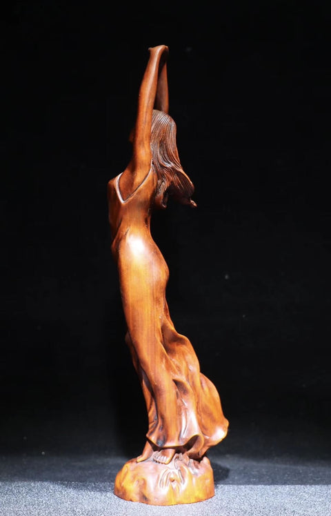 Hölzerne Frauenstatue 23 cm