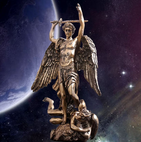 Statue Hermes Bronzeeffekt 38 cm