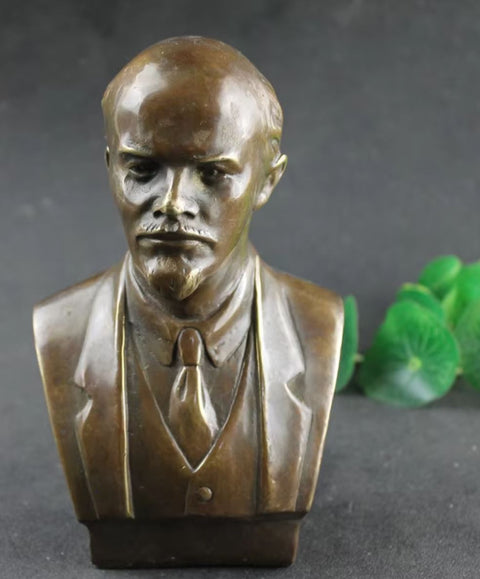 Lenin-Büste aus Messing 17 cm