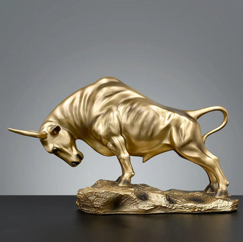 Goldene Stierstatue 20 cm