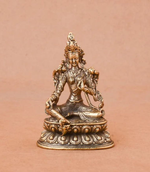 Tara-buddhistische Statuette aus Messing 5 cm