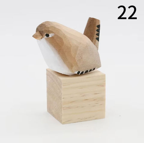 Vogelstatuette aus Holz 4 cm