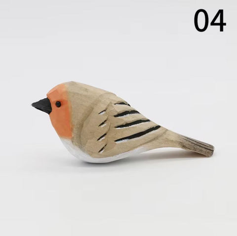 Vogelstatuette aus Holz 4 cm