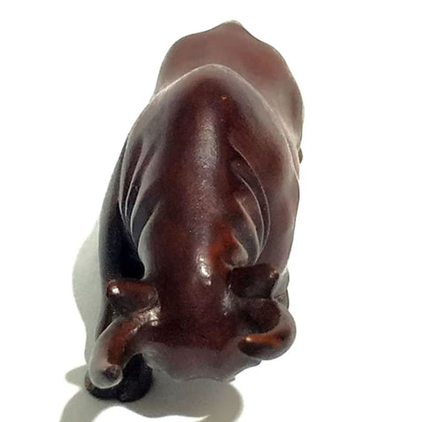 Stierstatuette aus Holz 5 cm
