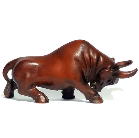 Stierstatuette aus Holz 5 cm