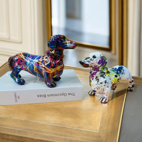 Laser Dackel Hundestatue 13 cm