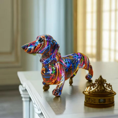 Laser Dackel Hundestatue 13 cm