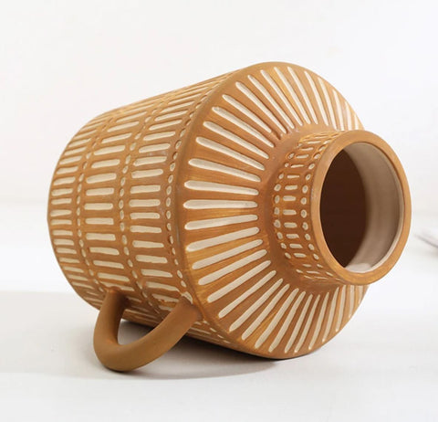 Antike griechische Terrakotta-Keramikvase 14 cm