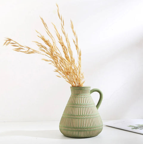 Antike griechische grüne Keramikvase 15 cm