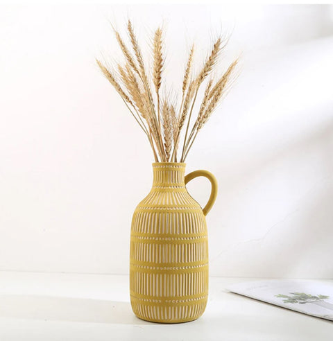 Antike griechische gelbe Keramikvase 24 cm