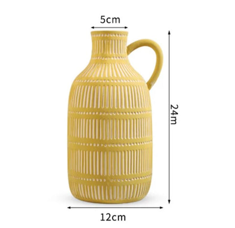 Antike griechische gelbe Keramikvase 24 cm