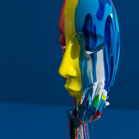 Zeitgenössische Skulptur<br> Gesichtsmaske-Statue