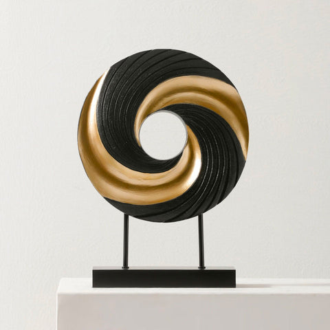 Schwarze moderne Skulptur<br> Ringdesign