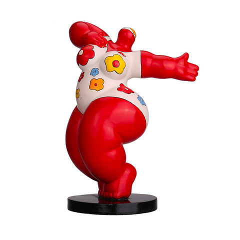 Runde Frauenstatue<br> Oma 28 cm